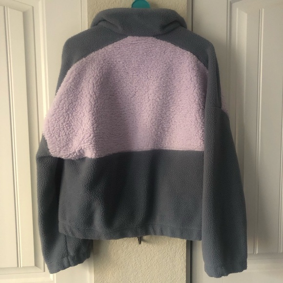 Great Condition Womens Columbia Lodge Sherpa Fleece Pullover Jacket M Gray - Picture 3 of 5